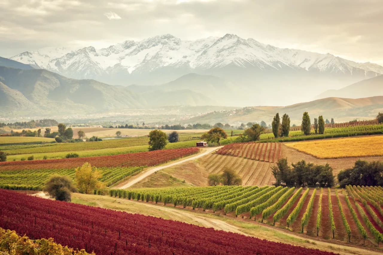 Vineyard landscape of Chile
